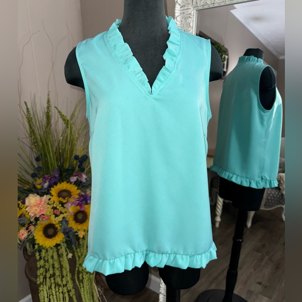 Jade Melody Tam • Ruffle Sleeveless Blouse